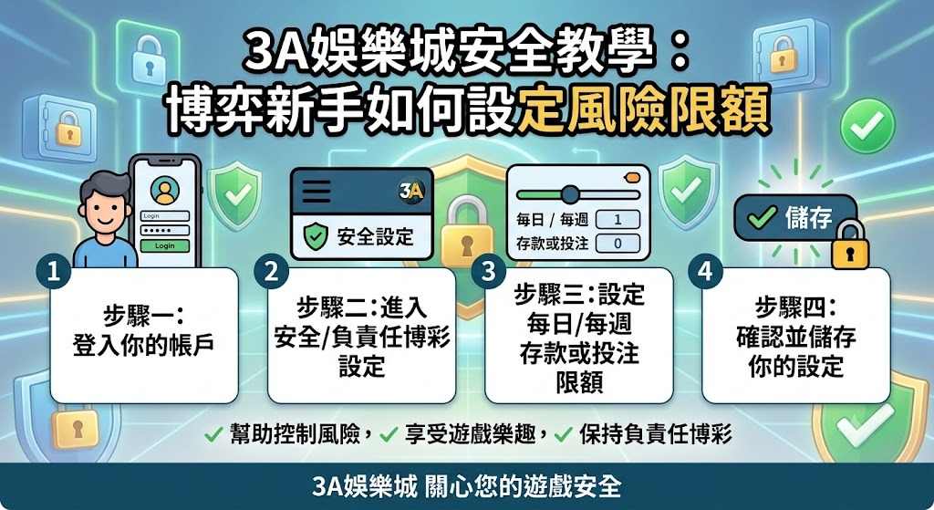 3A娛樂城安全教學:博弈新手如何設定風險限額