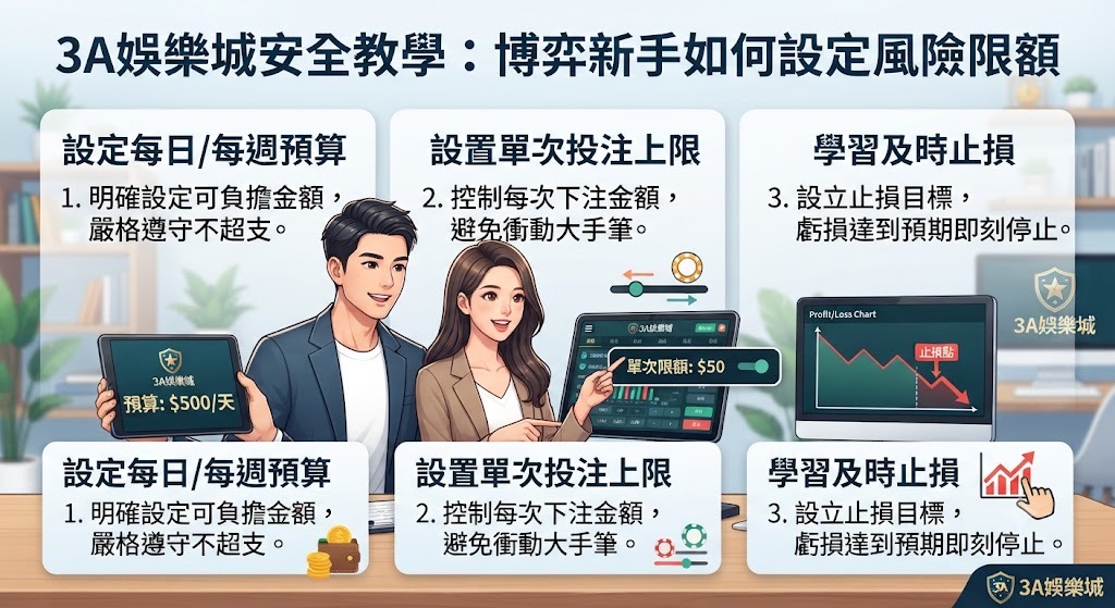 3A娛樂城安全教學:博弈新手如何設定風險限額